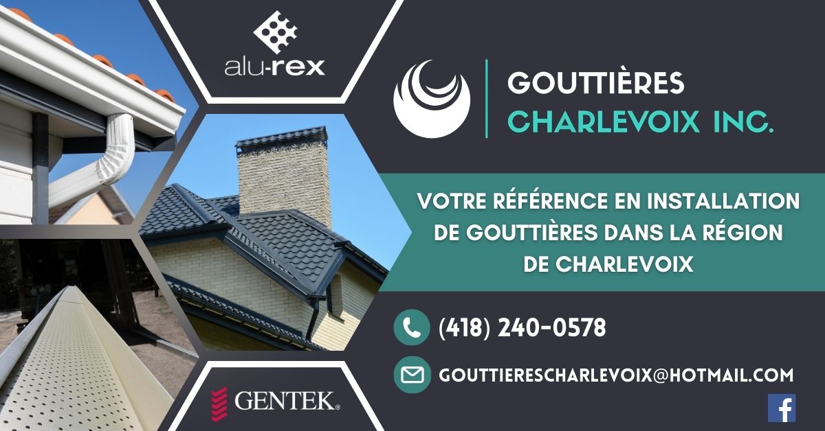 Entrepreneur en gouttières Charlevoix 